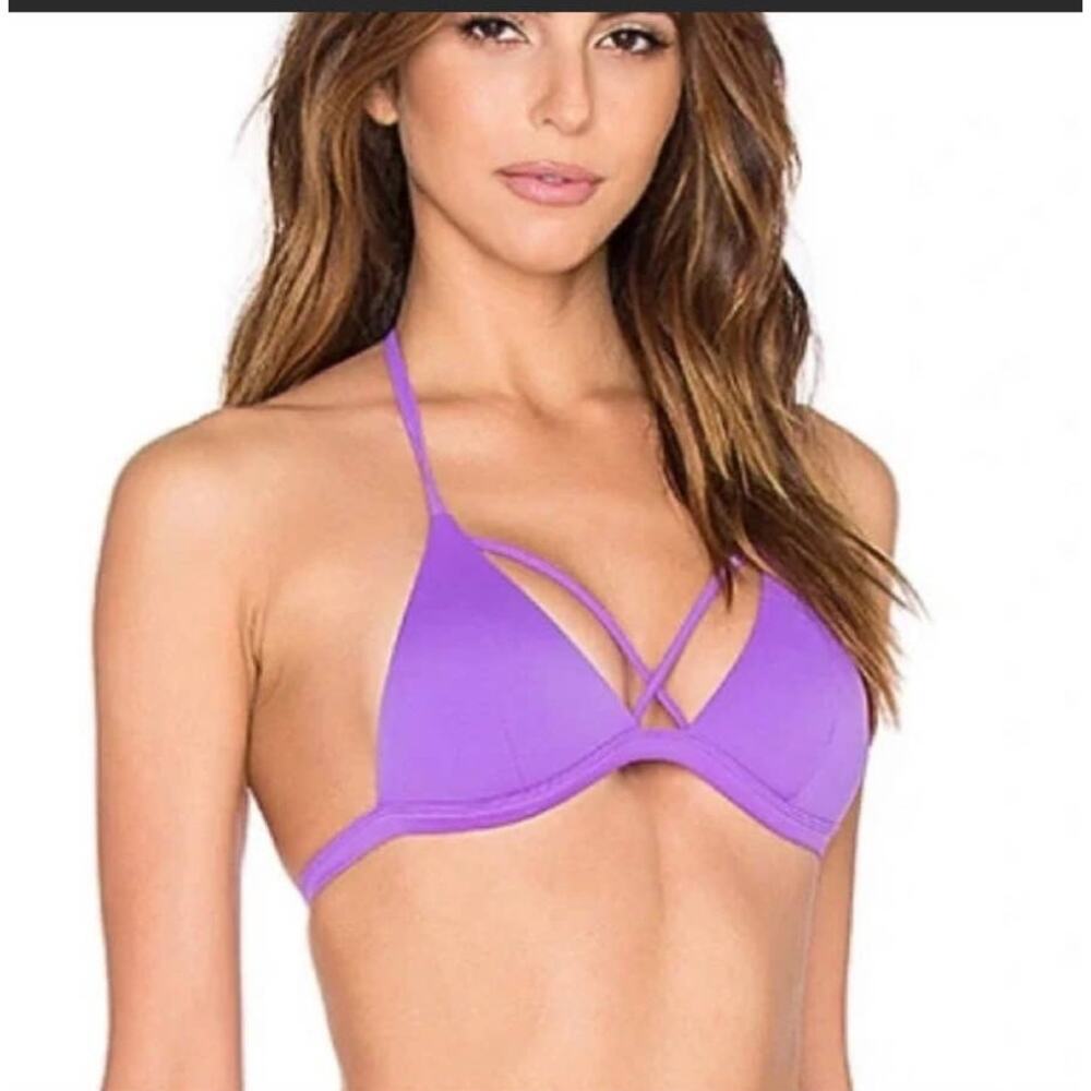 L'Agent Agent Provocateur Avril Violet Bikini Top - XS
